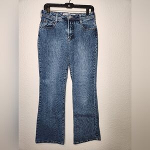 Express Precision Fit Stretch & Flare Wide Leg Jeans Size 9/10R